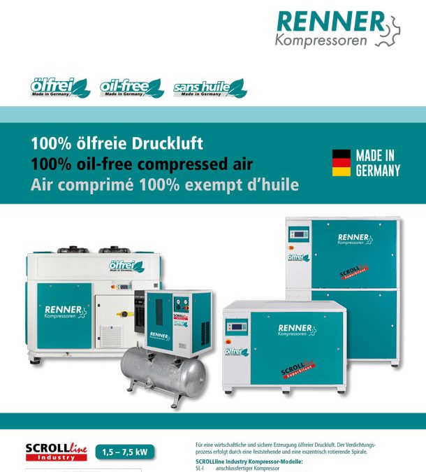 Renner100% ölfreie Druckluft
