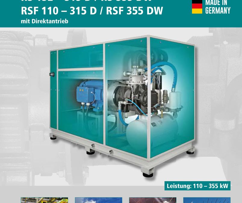 RennerSchrauben&shy;kompressoren RS 132 – 315 DRS 355 DWRSF 110 – 315 DRSF 355 DW(Direktgetrieben)